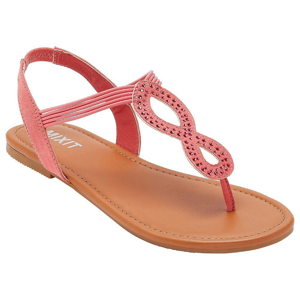Mix-it Women's Geary Flat Sandals Rose NWT